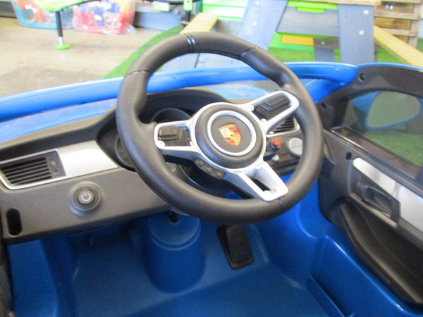 Porsche Macan Turbo accuvoertuig 6 Volt blauw